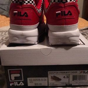 Filz red checkered shoes